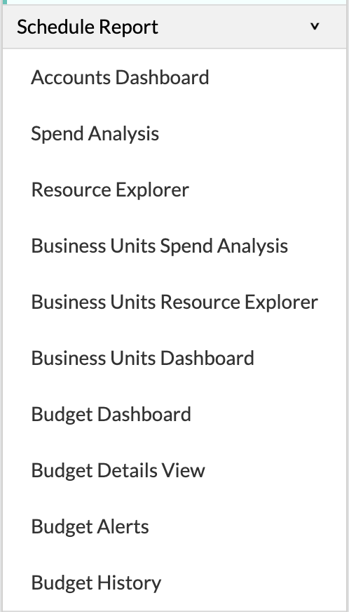 CloudSpend Schedule report