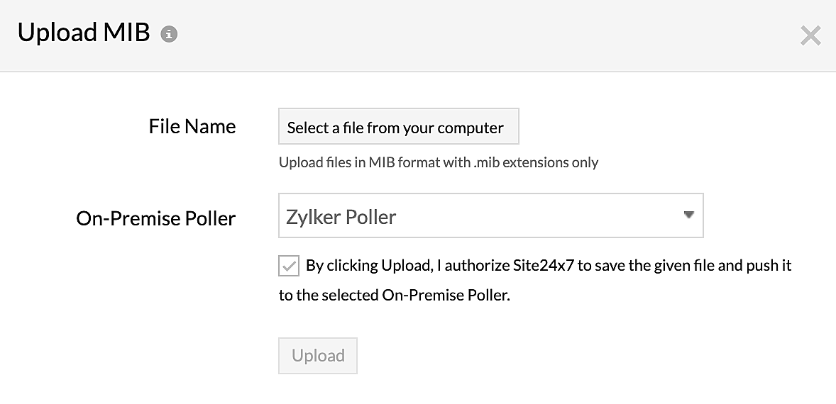 MIBのアップロード