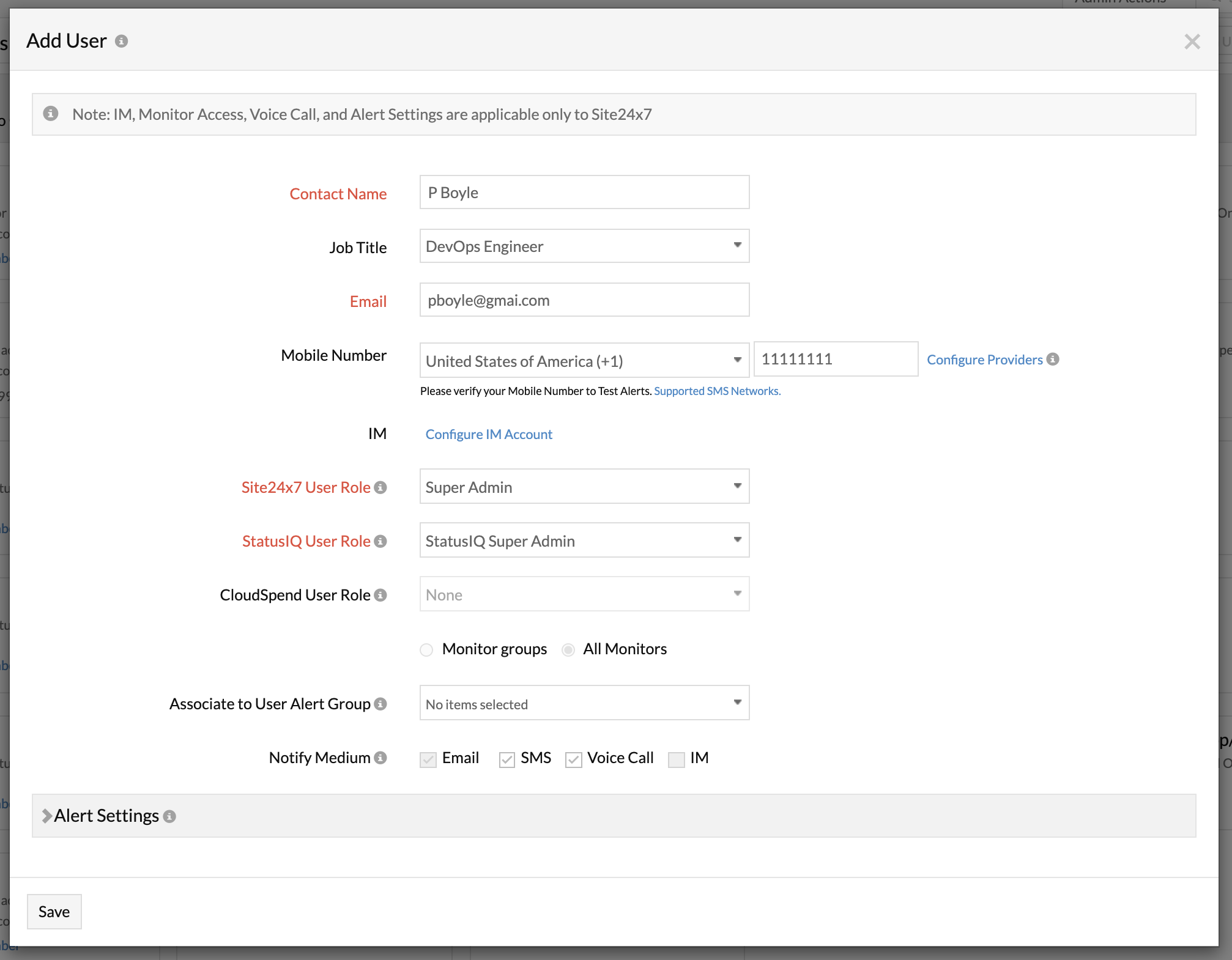 User management