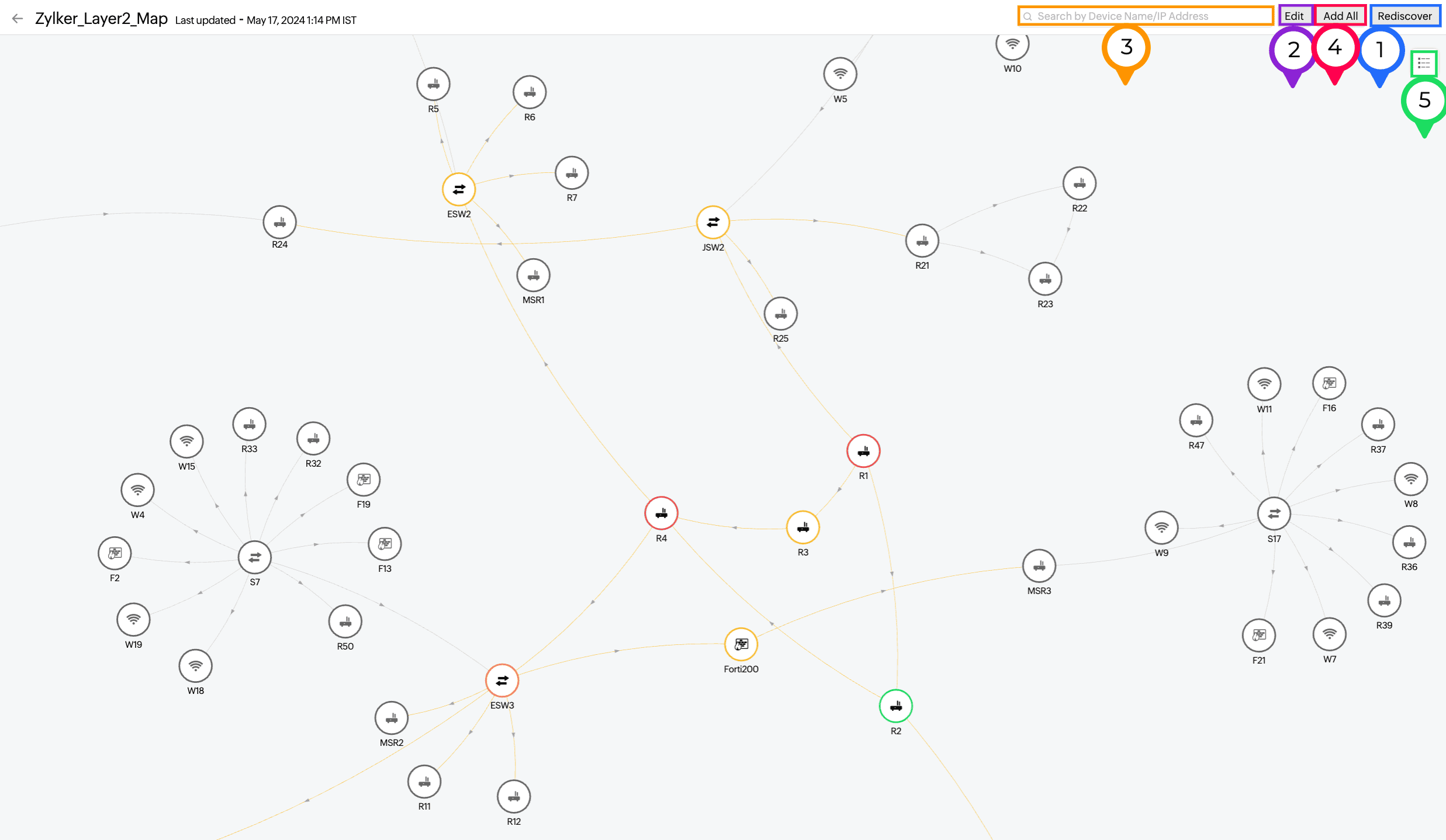 Viewing Layer 2 map