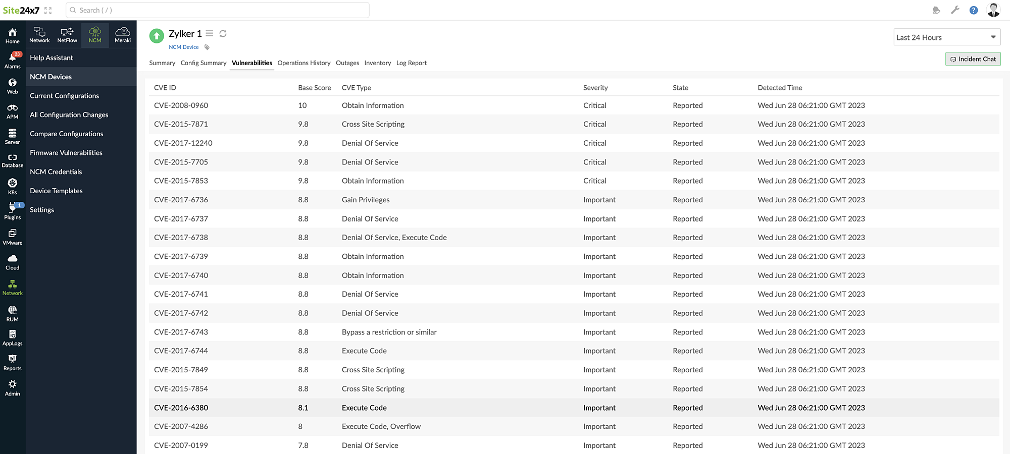 View vulberabilities in your network